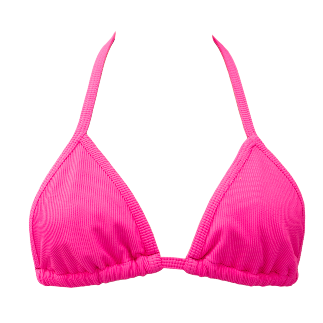 Ribbed Barbie Pink Mia Top – FJ SWIM BIKINIS